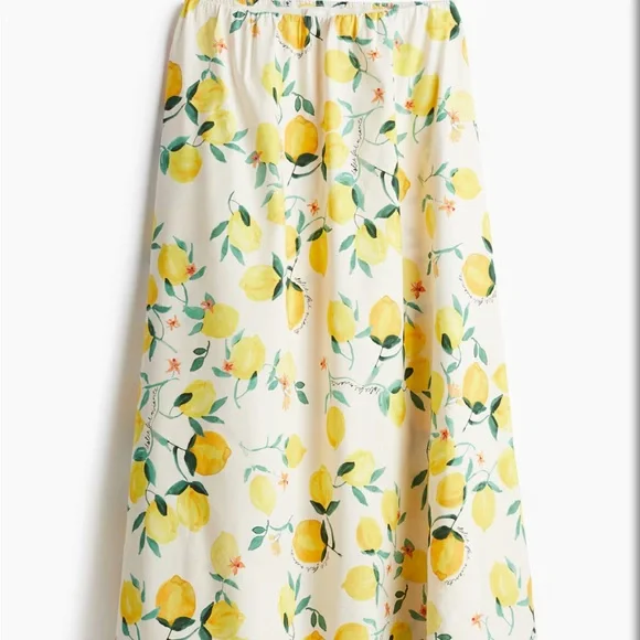 H&M NWT Dolce Far Niente Lemon Maxi Skirt - Picture 2 of 6